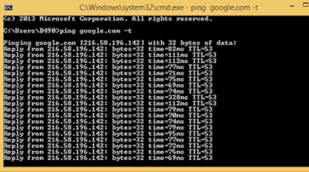 Cara Ping Google Menggunakan CMD