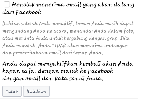 Cara Tutup Akun di Facebook Melalui HP